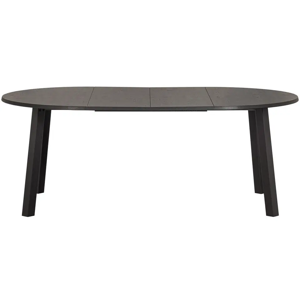 WOOOD Lange Jan Uitschuifbare Eettafel - Eiken - Zwart - 75x120x120