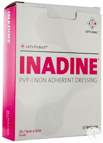 Inadine Compresse Imprégnée 5x5cm 25 Pièces (P01481)