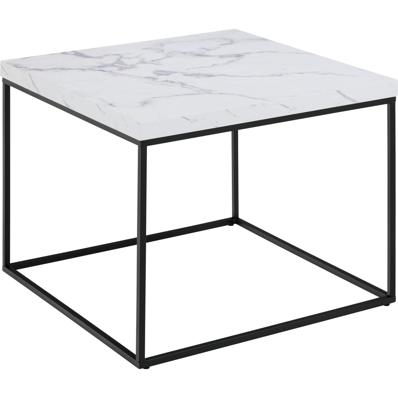 Salontisch Barossa Dekor Marmor-Optik weiss 60 x 60 x 45 cm
