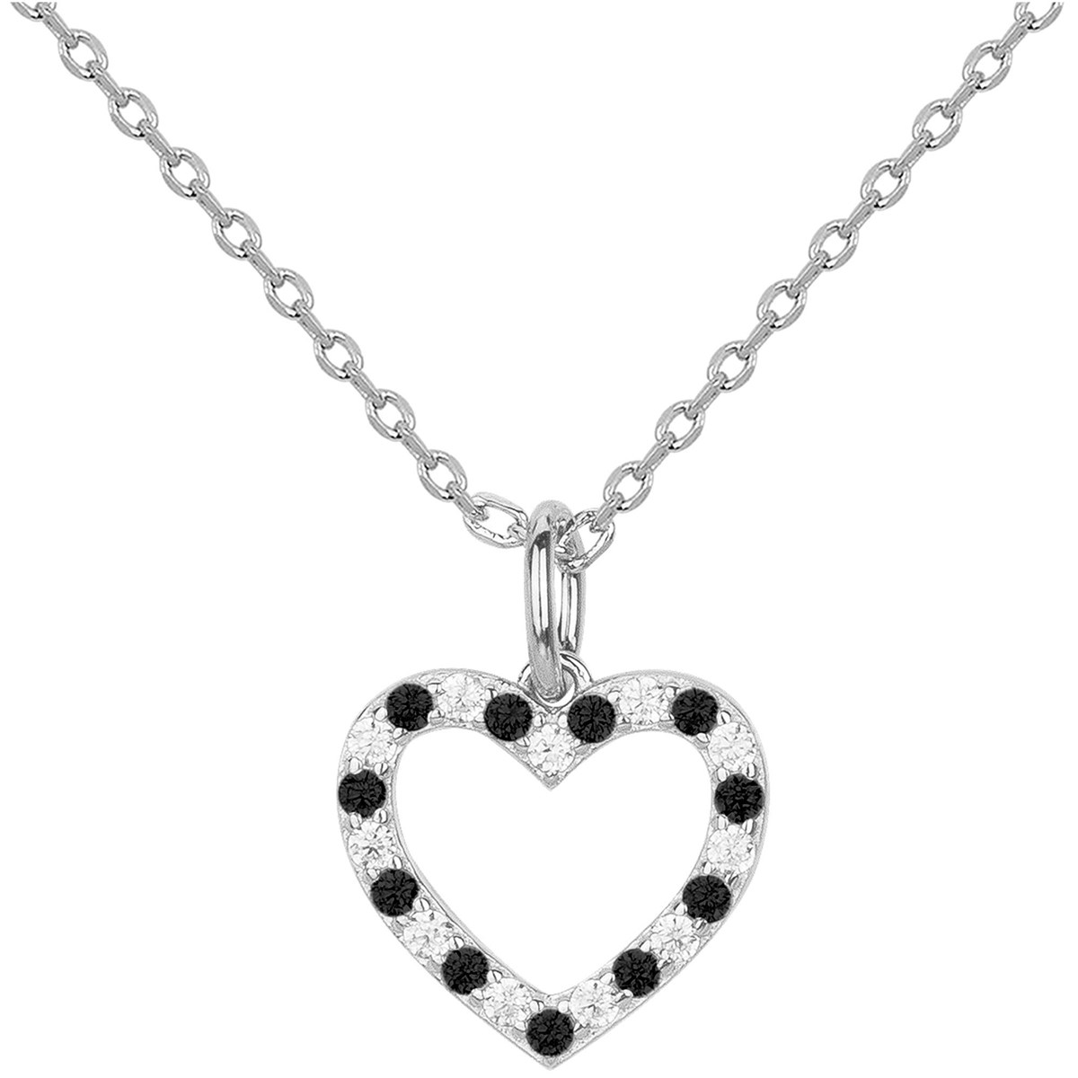 Collier en Argent avec oxyde de zirconium blanc