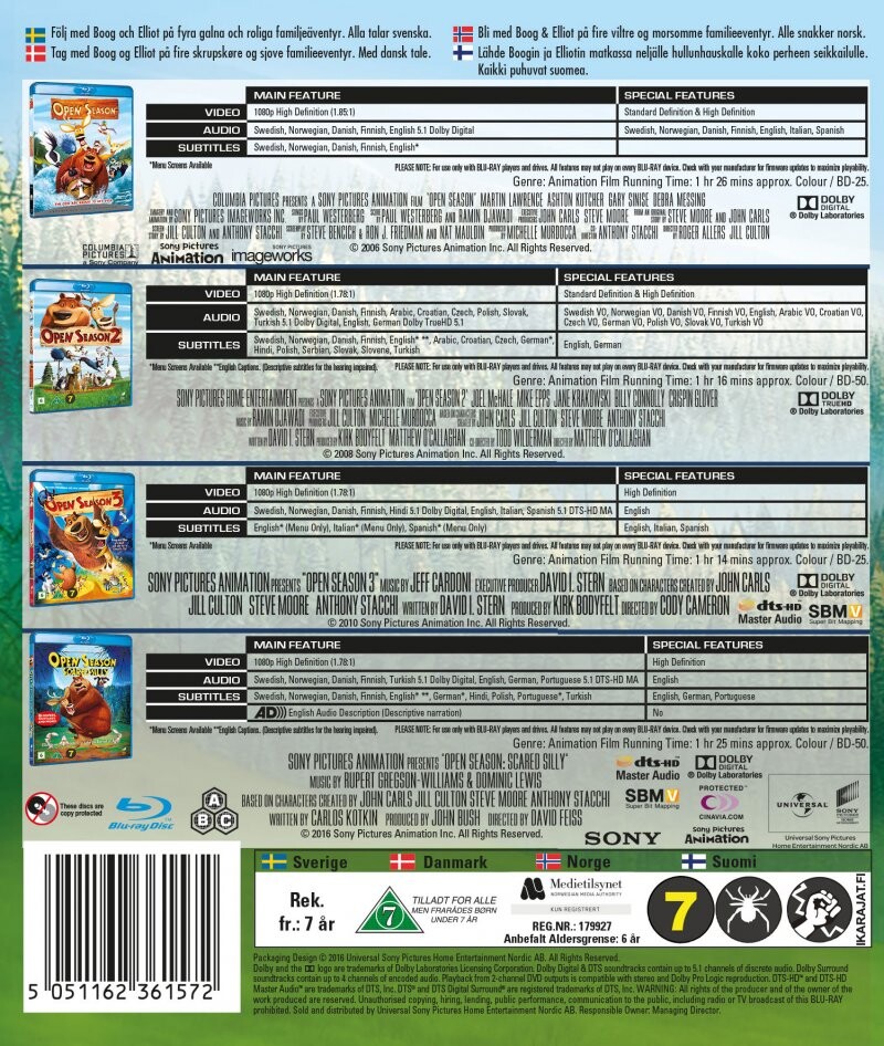 Boog & Elliot / Open Season 1-4 Box - Blu-Ray