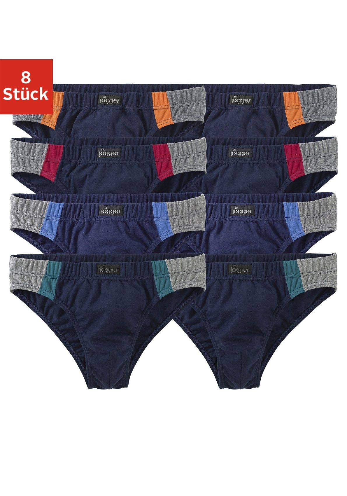 le jogger® Slip, 8 Stk. optimale Passform durch Baumwoll-Stretch