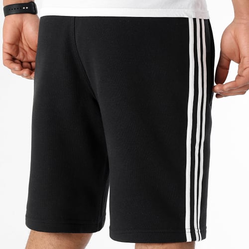 Short Jogging Bandes Brodées 3 Stripes DH5798 Noir Blanc