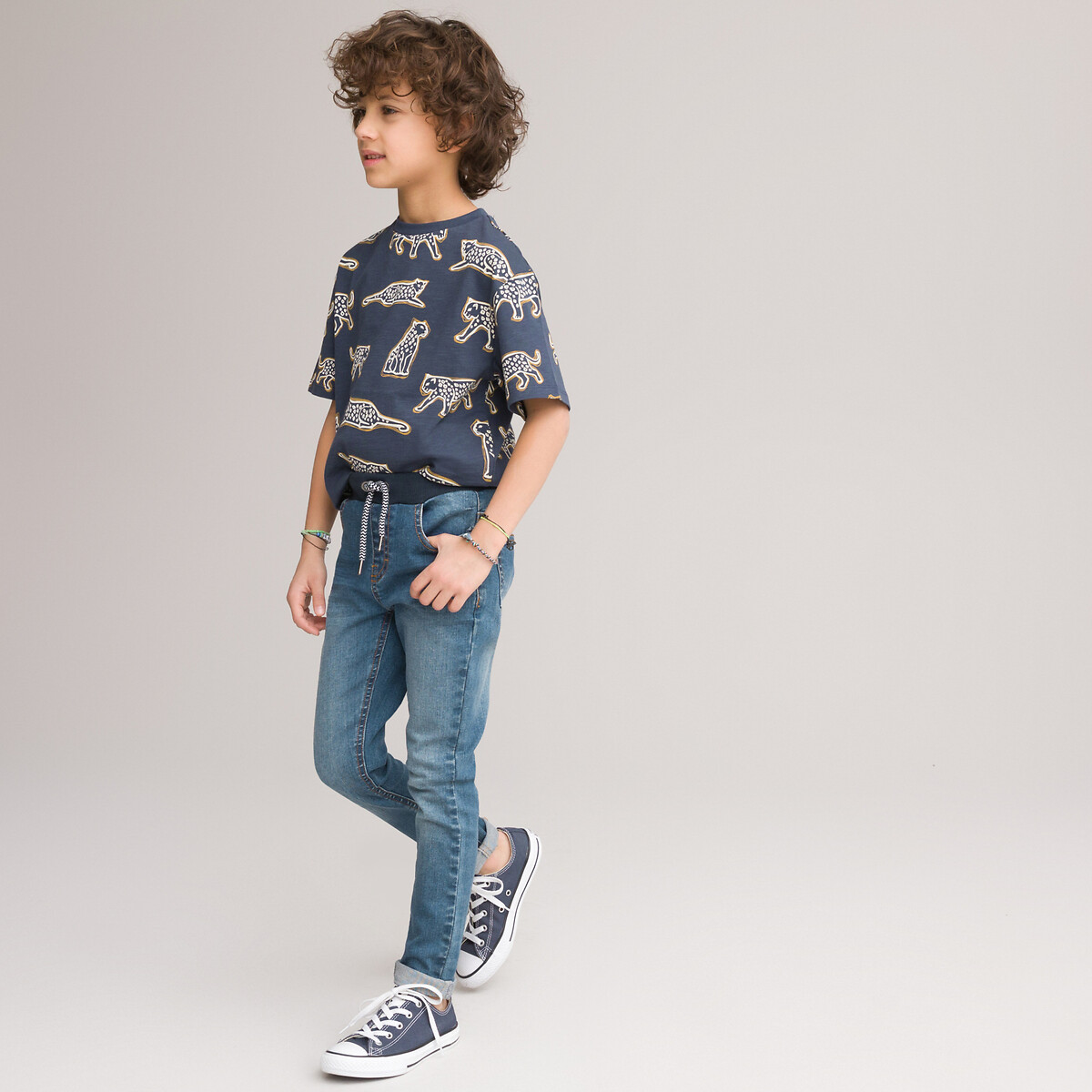 COLEÇÕES LA REDOUTE<br>Calça jeans slim com cós elástico