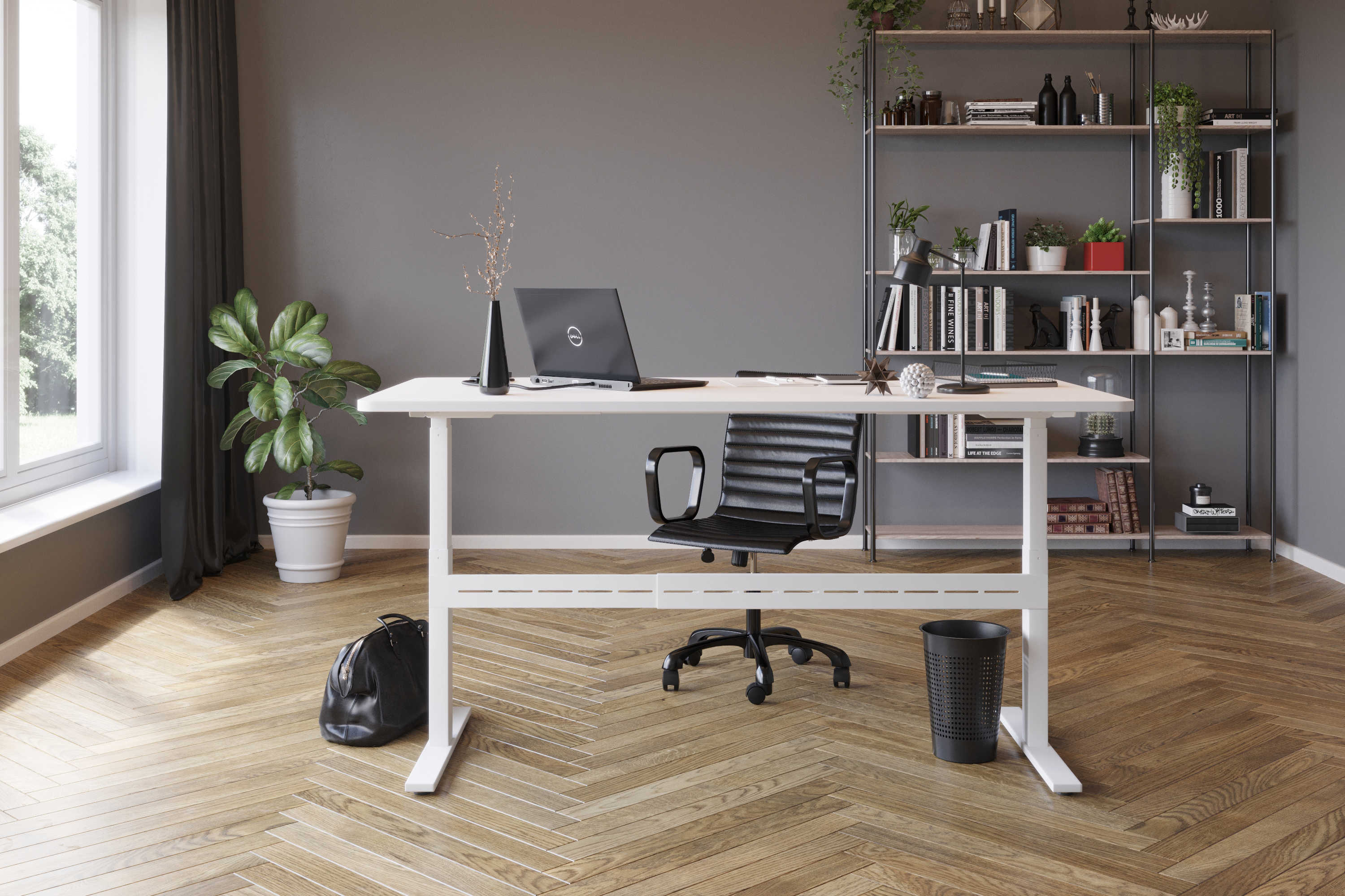 Stehpult elektrisch PREMIUM weiss 140 x 70 cm