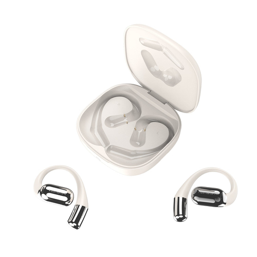 SkyBuds Open-Ear Bluetooth Kopfhörer Ohrbügel mit Mikrofon und Ladecase   AI Touch Display (541436) - Beige