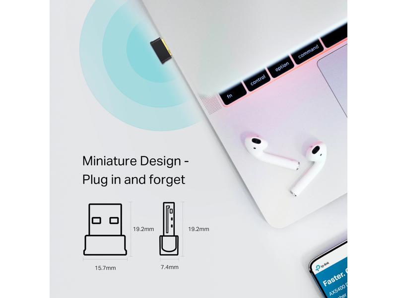 TP-Link WLAN-AC USB-Stick Bluetooth Archer T2UB Nano USB 2. AC600 Nano Wi-Fi Bluetooth 4.2 USB-Adapter – Wi-Fi und Bluetooth in Einem