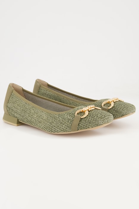 Caprice Ballerinas, Flechtoptik, Zierspange, Weite G