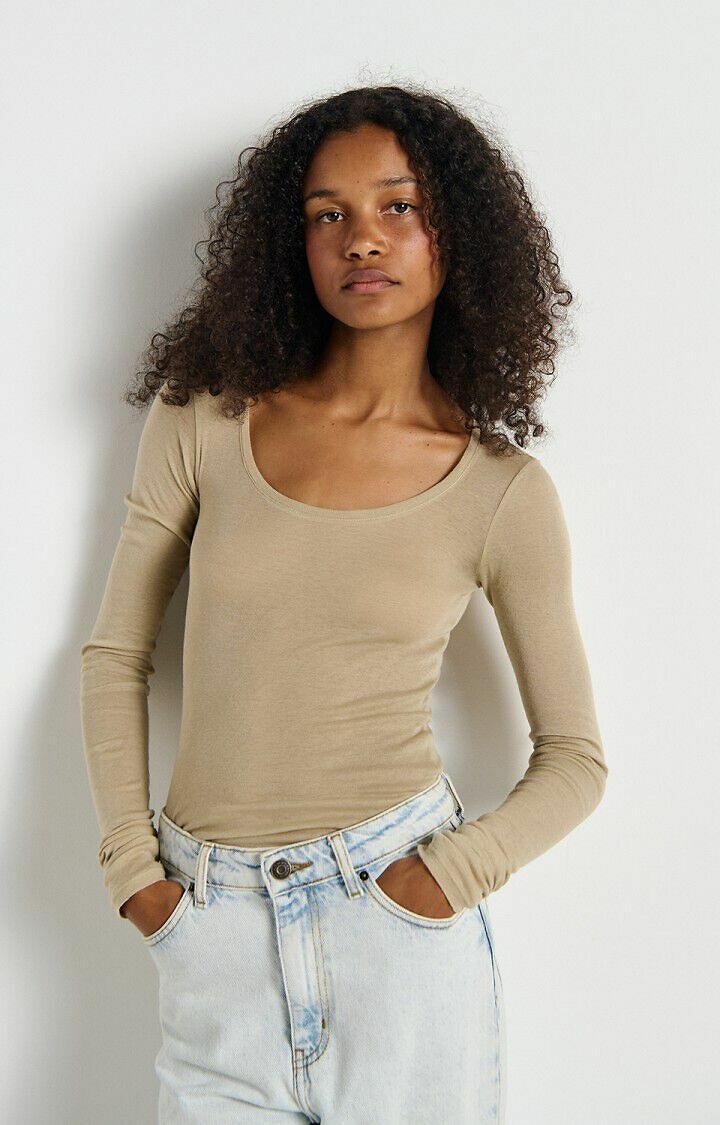 Camiseta vintage americana de Massachusetts com gola redonda e mangas compridas