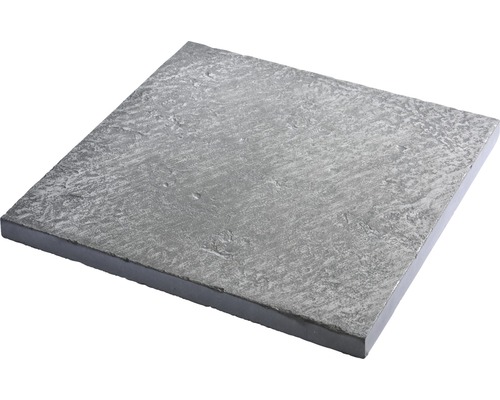 Zwembadrandsteen Margo terrasaansluitplaat parelgrijs gevlamd 49,5 x 49,5 x 3,2 cm