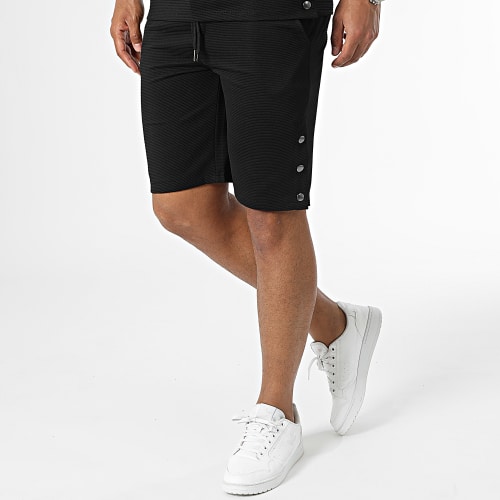 Ensemble Tee Shirt Et Short Jogging Noir