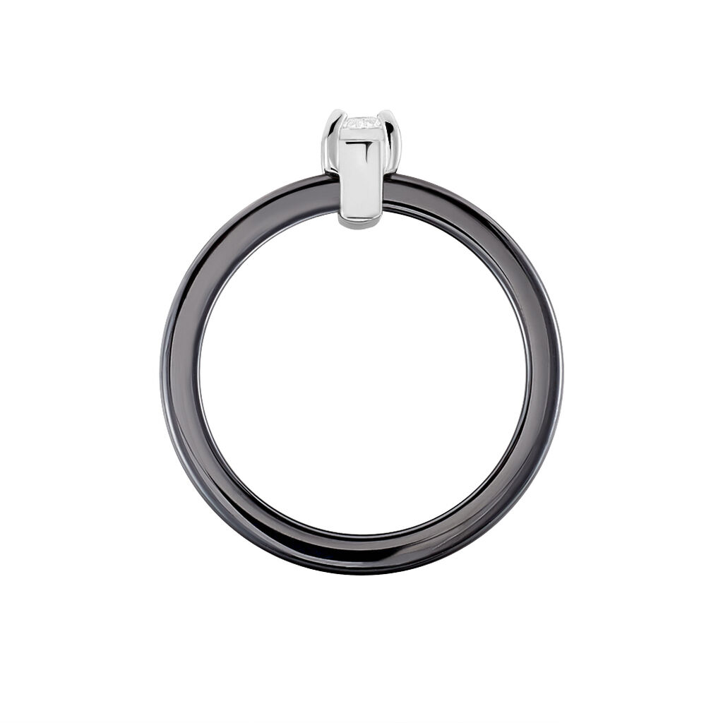 Bague Solitaire Nigelia Argent Blanc Oxyde De Zirconium