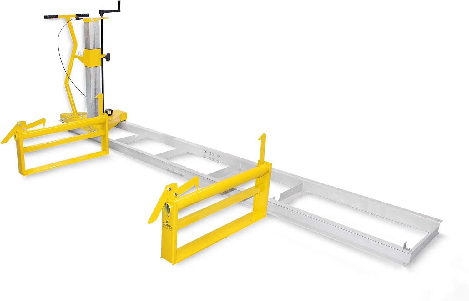BAMATO mobiles Anbausägewerk BCSW-400 | 3m Länge | Höhenverstellung | Schnittdurchmesser bis 400mm | Kettensägenmühle Kettensägenhalterung Mobiles Sägewerk Blockbandsägewerk