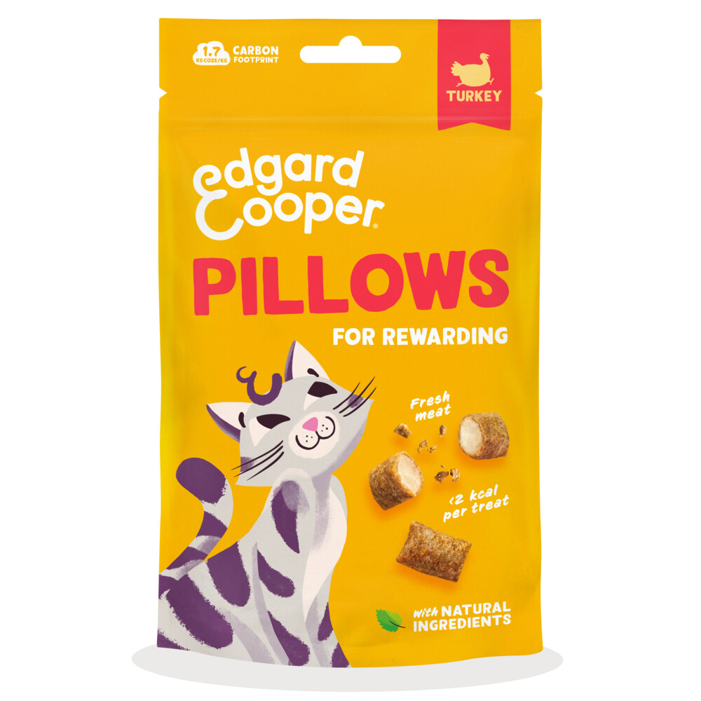 Edgard & Cooper Adult Pillows Kattensnack Kalkoen60 gr