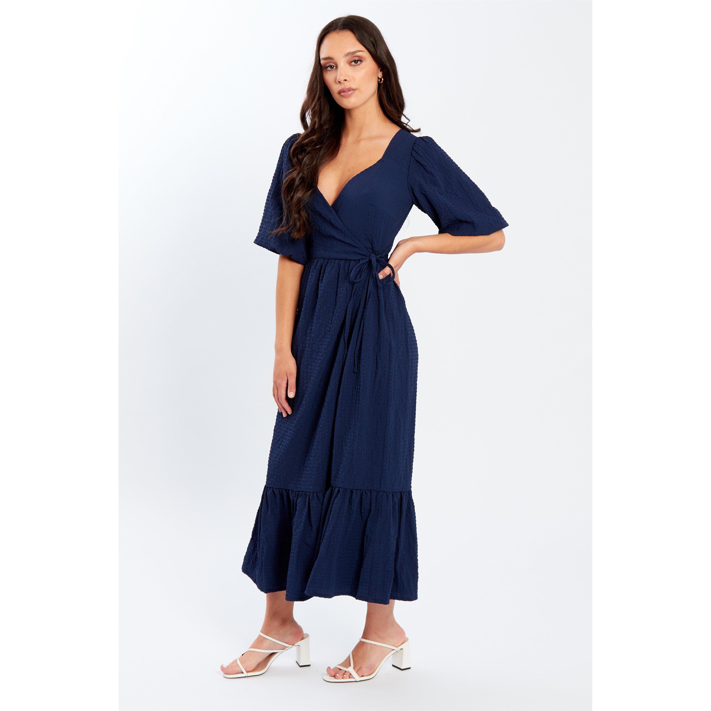 Be You Crepe Wrap Midi Dress
