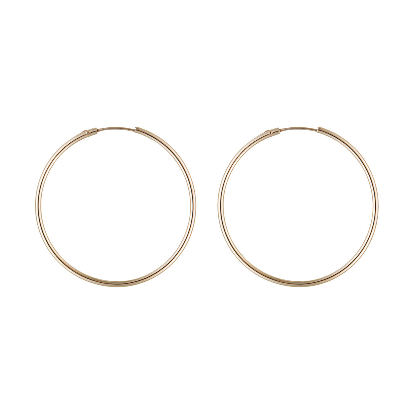 Instant d'Or Boucles d'oreilles Créoles lisses or jaune