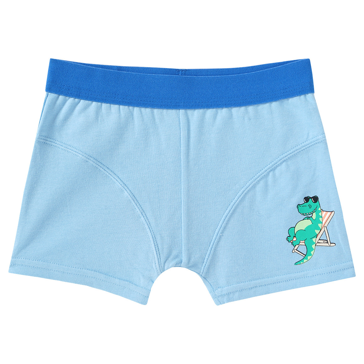 Famy 3 Jungen Boxer in verschiedenen Dessins hellblau / blau / weiss