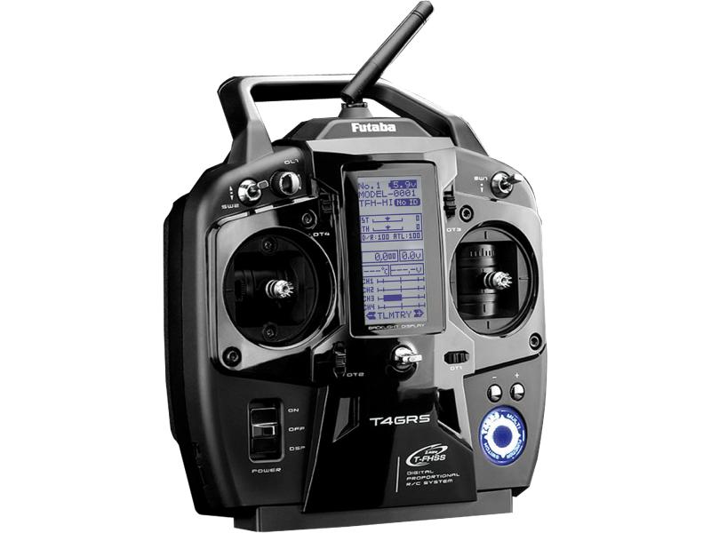 Futaba Fernsteuerung T4GRS mit R304SB Empfänger 2.4-GHz-Stick-Fernsteuerung mit 4 Kanälen für Autos und Boote