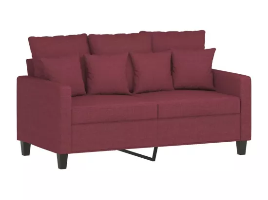 Ensemble de canapés 3 pièces avec coussins Rouge bordeaux Tissu