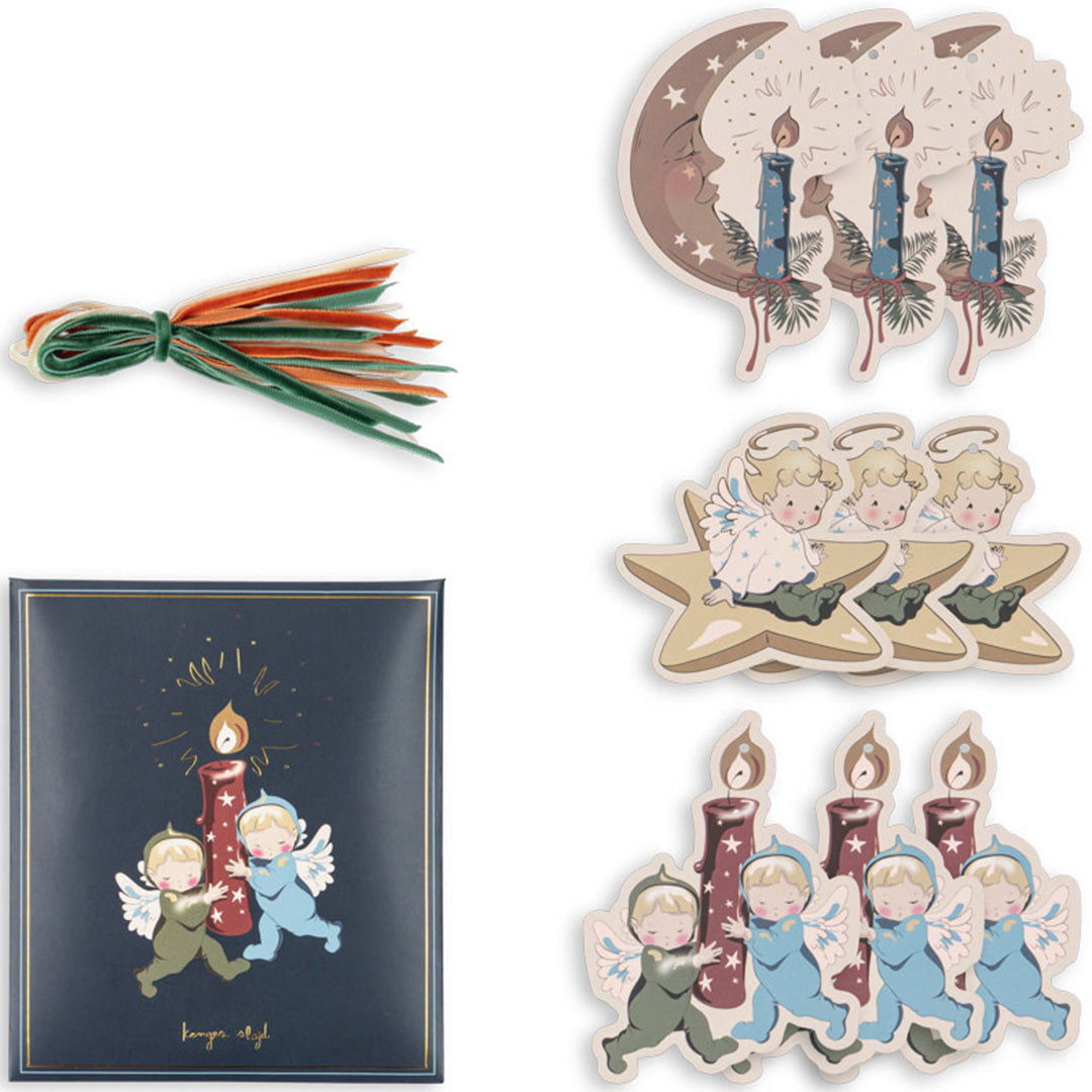 konges sløjd cadeaulabels kerst - lucia - luna - 12st