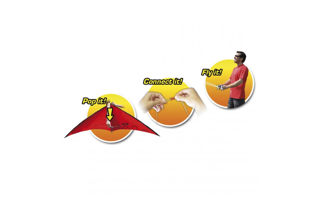 Rhombus Pop-Up Stunt Try 110x38cm 2 lijns vlieger