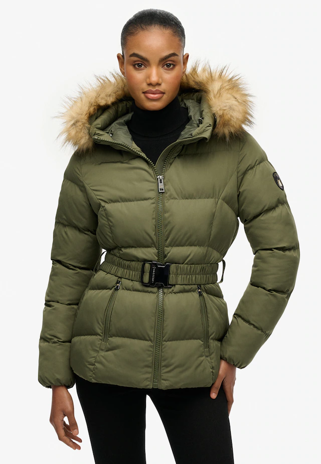 Superdry Steppjacke »FUJI BELTED PUFFER« mit Kapuze