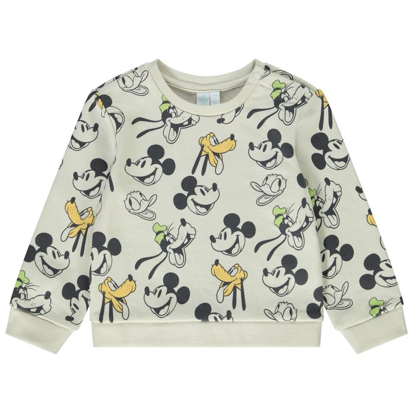 Sweat imprimé Mickey et ses amis Disney pour bébé garçon - Ecru