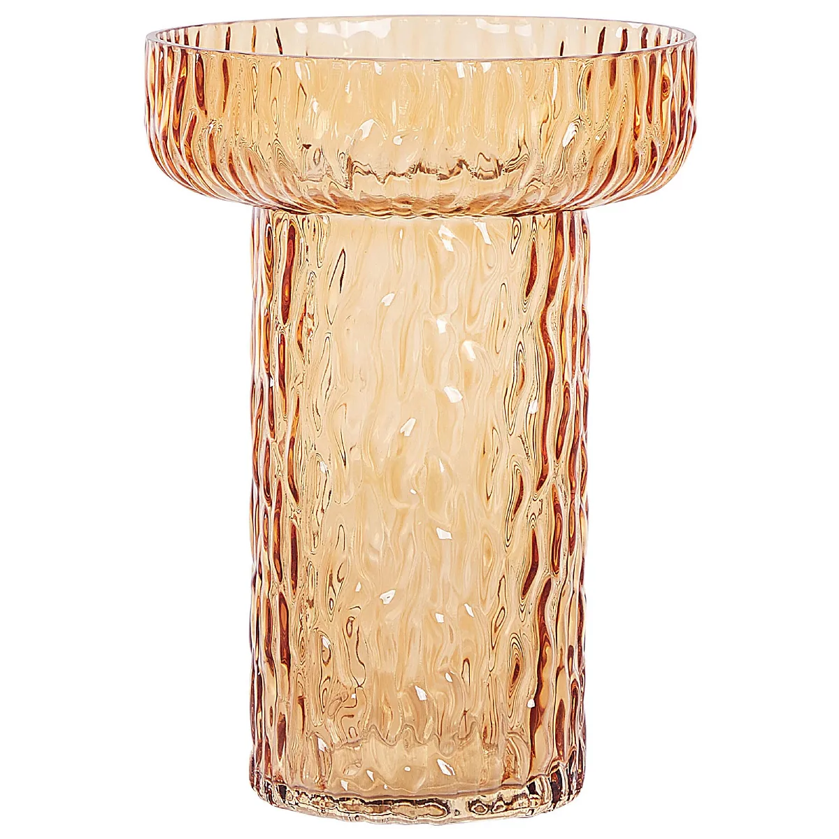 Beliani Vase Platania Verre - Orange