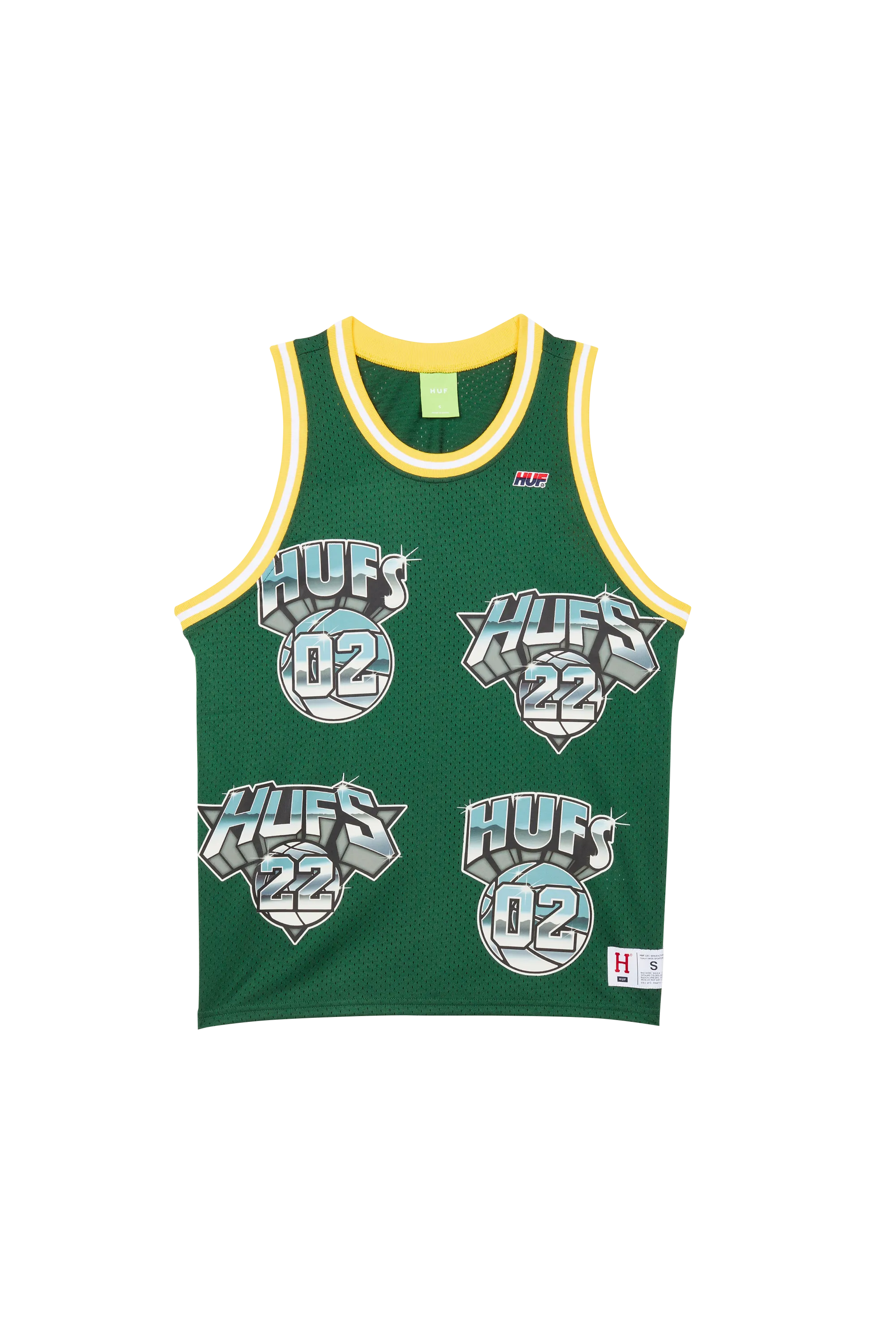 HUF T-SHIRT BASKETBALL JERSEY Vert