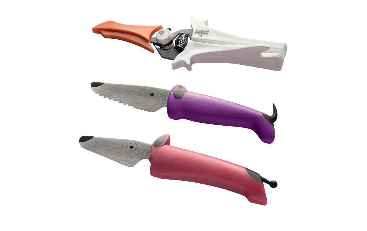 Kinder Küchenmesser Weiss/PinkKüchenschere und -messer für Kinder