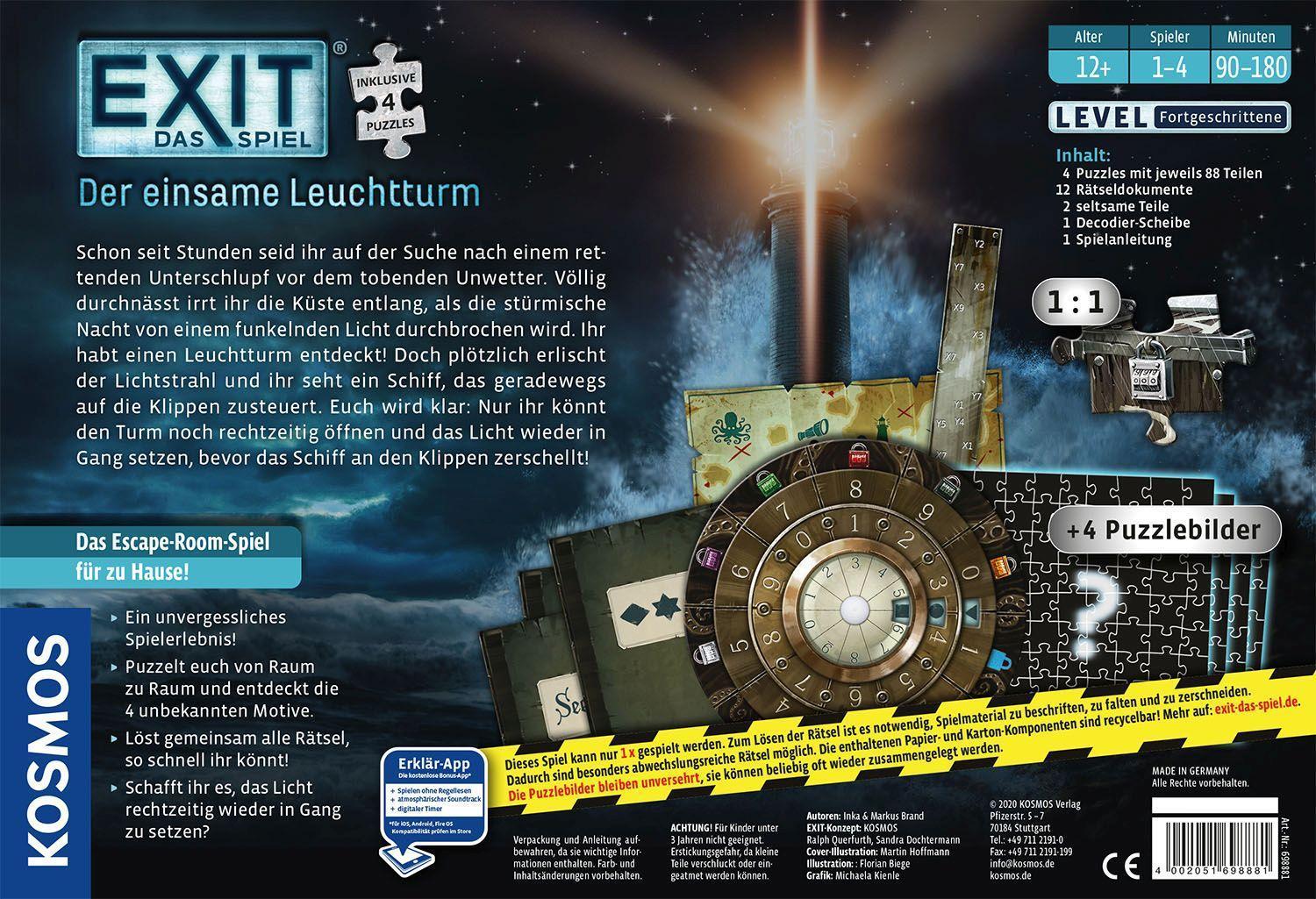 Gesellschaftsspiel EXIT Das Spiel + Puzzle – Der einsame Leuchtturm
