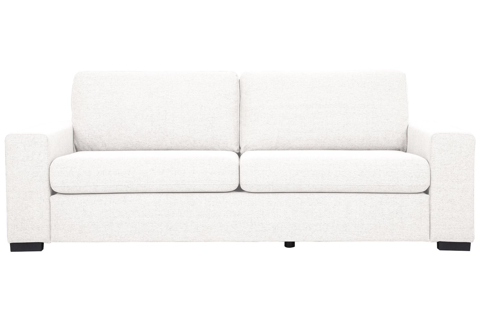 Max 3-seter sofa Tekstil Neve 02 offwhite med sorte ben