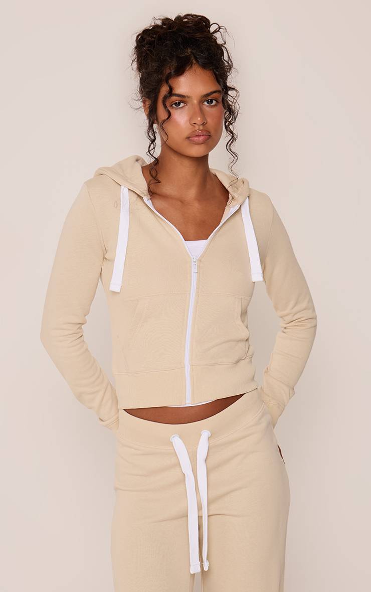 Avoine Sweat À Casynthétiqueche Ajusté Avec Zip Et Molleton Bouclette