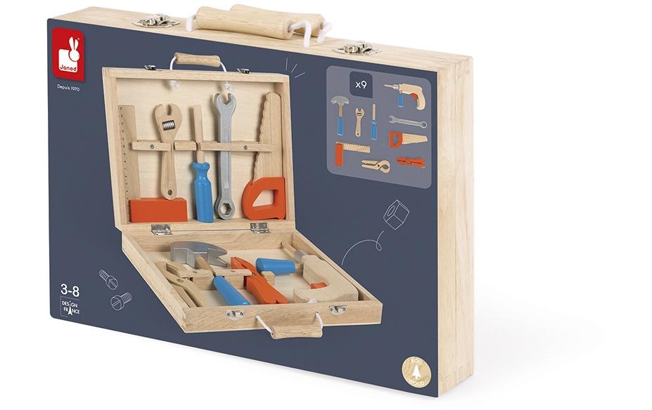 Handwerker Brico'Kids Werkzeugkoffer HolzHolz-Werkzeug für Kinder