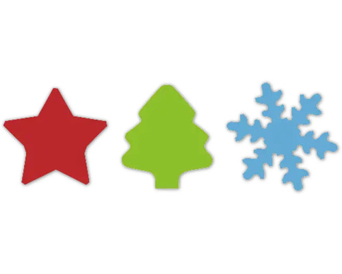 Kerstmotief ponsset