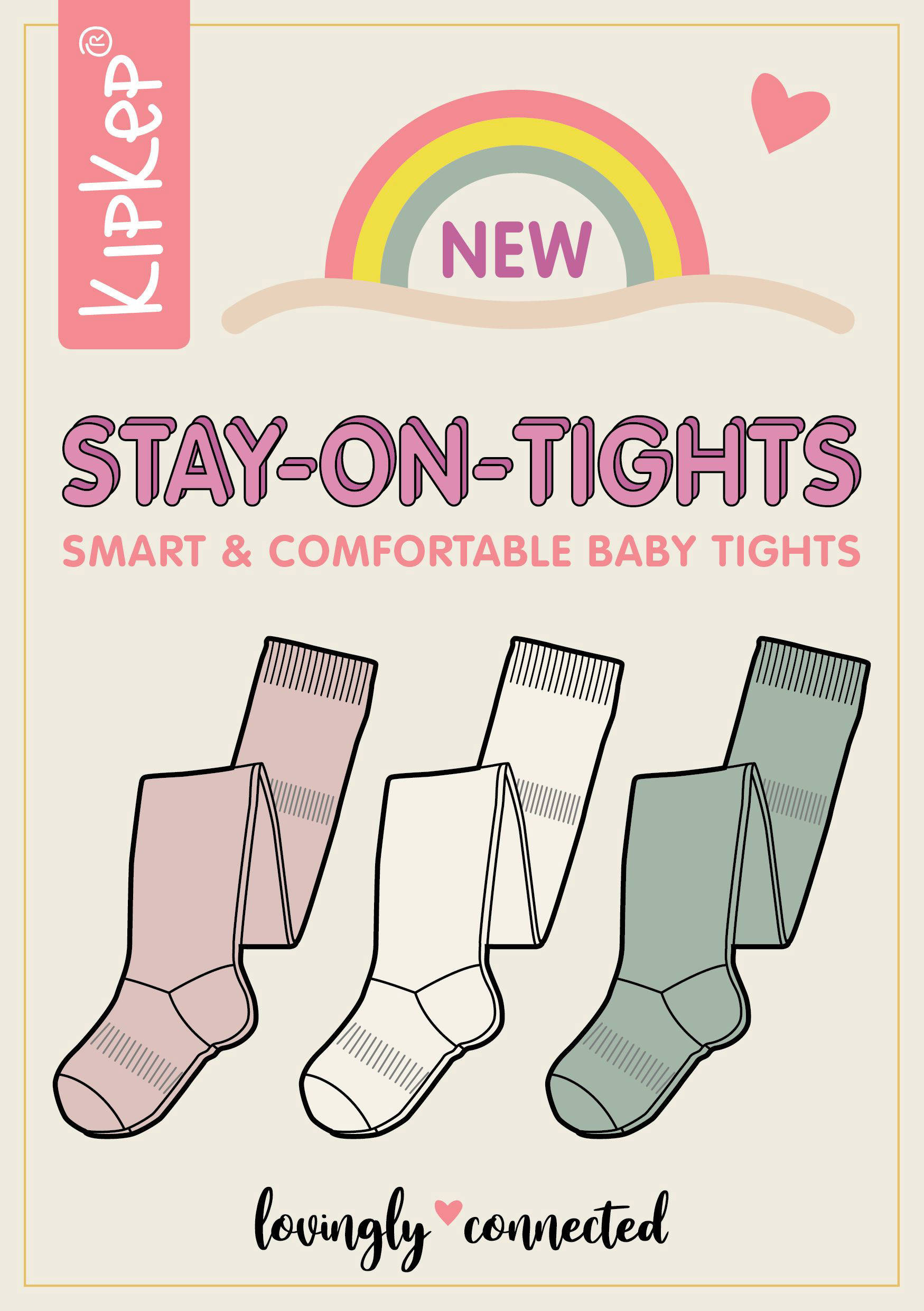 KipKep Blijf-Maillot Stay-on-Tights roze