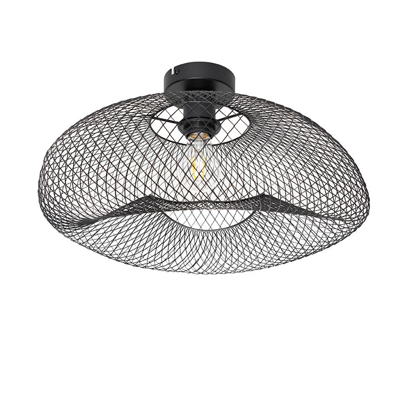 Moderne plafondlamp zwart - Zora
