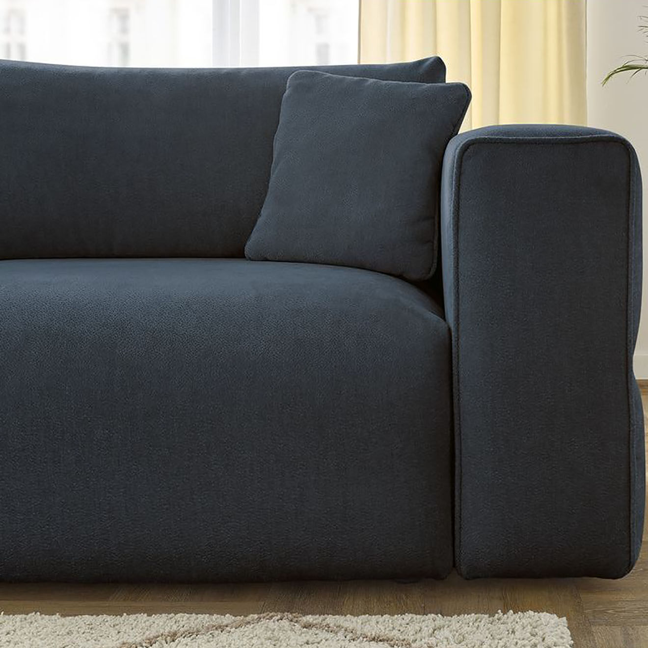 Bobochic Canapé convertible coffre ezechiel bleu foncé - 265x109x82 cm