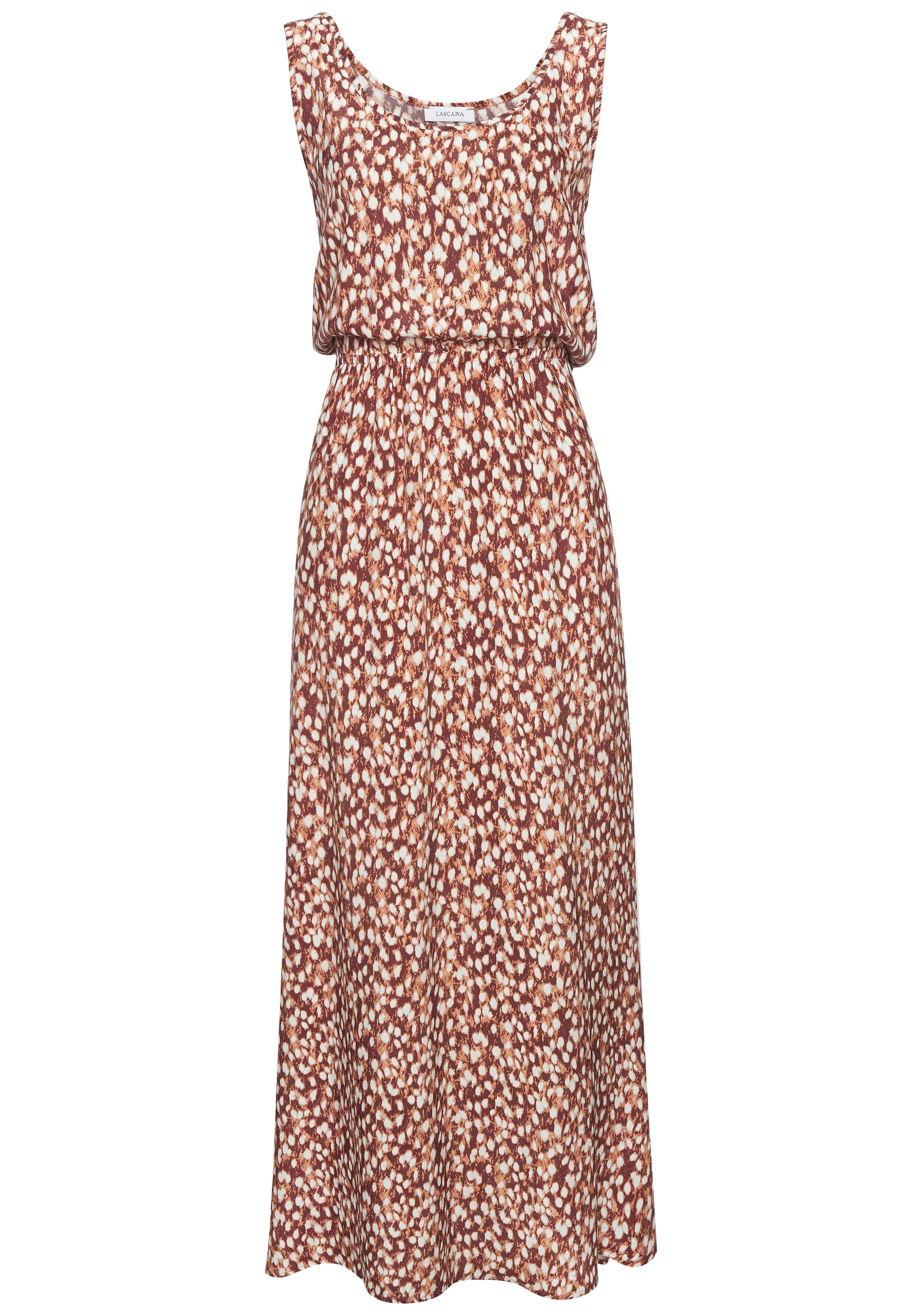 Vivance Maxikleid mit tiefem Rückenausschnitt, Druckkleid, Damen Kleid lang