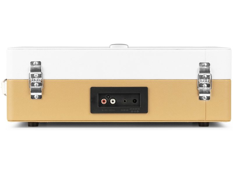 Audizio Plattenspieler mit Bluetooth RP119G Gold Plattenspieler im Case-Design