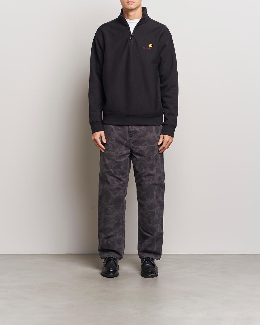 Carhartt WIP American Script Half Zip Sweatshirt Black