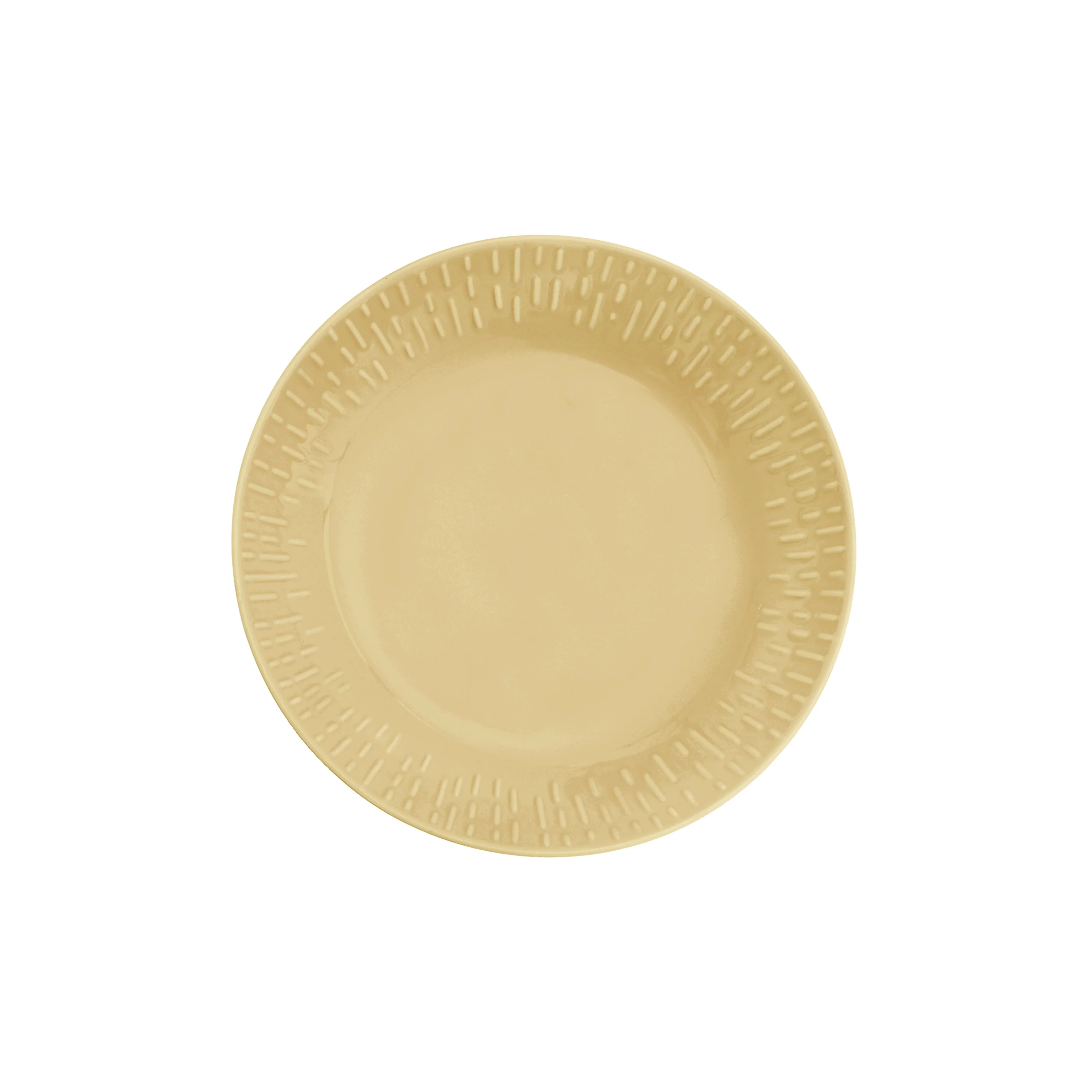 Aida  Confetti Mustard pastatallerken m/relief - Ø23 cm.