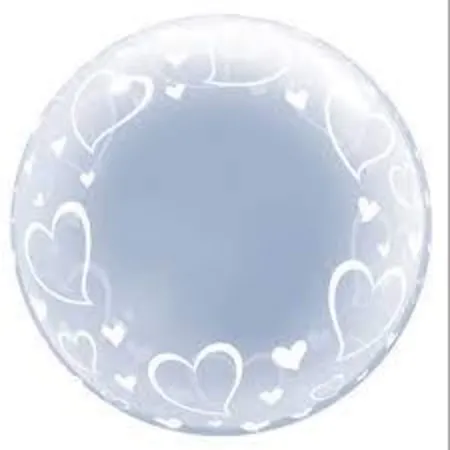 Qualatex Helium Ballon Bubble Stylish Hearts