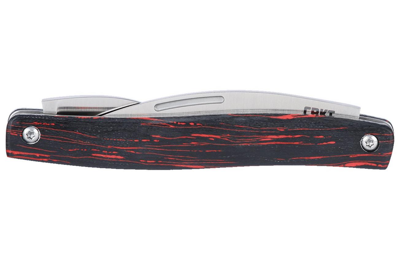 CRKT Forebear 4810 Red Black G10 slipjoint zakmes, Darriel Caston design