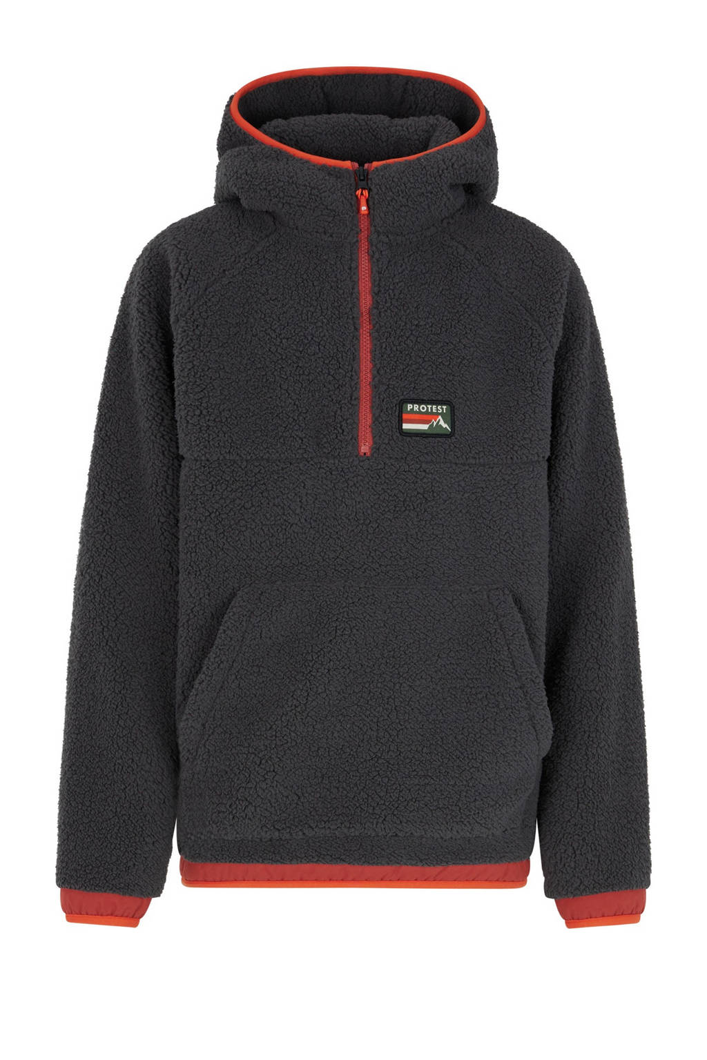 Protest hoodie fleece PRT CULT JR antraciet