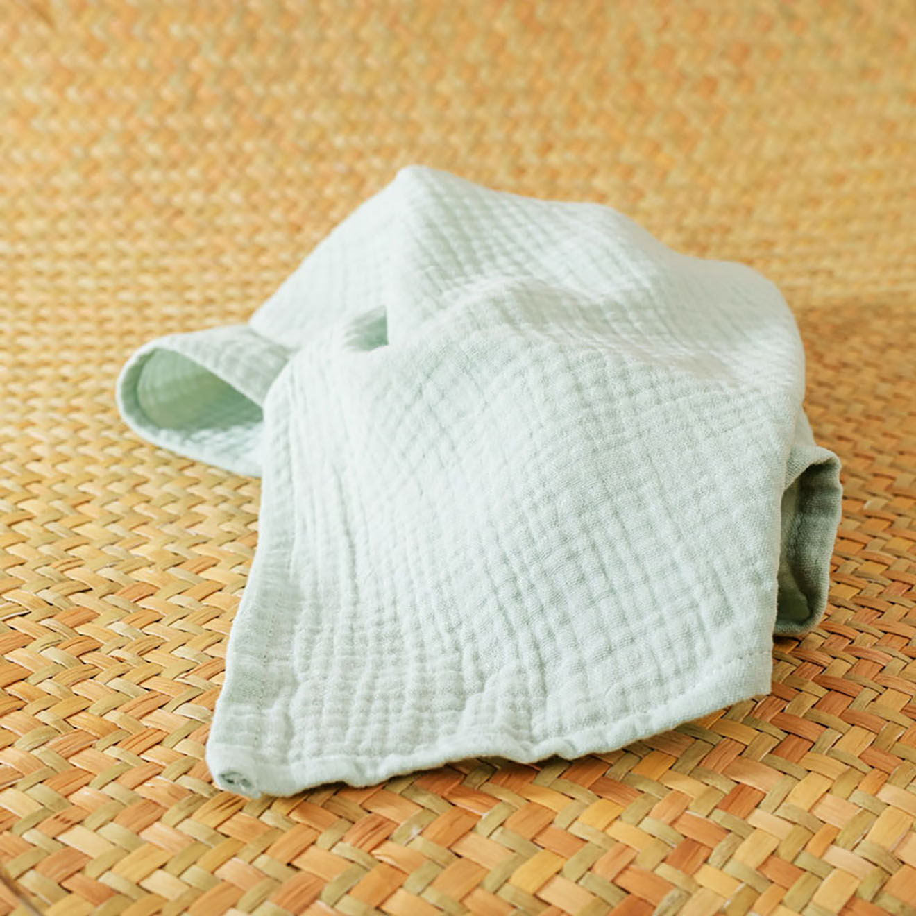 Papate Lange en Coton Bio vert - 50x50 cm