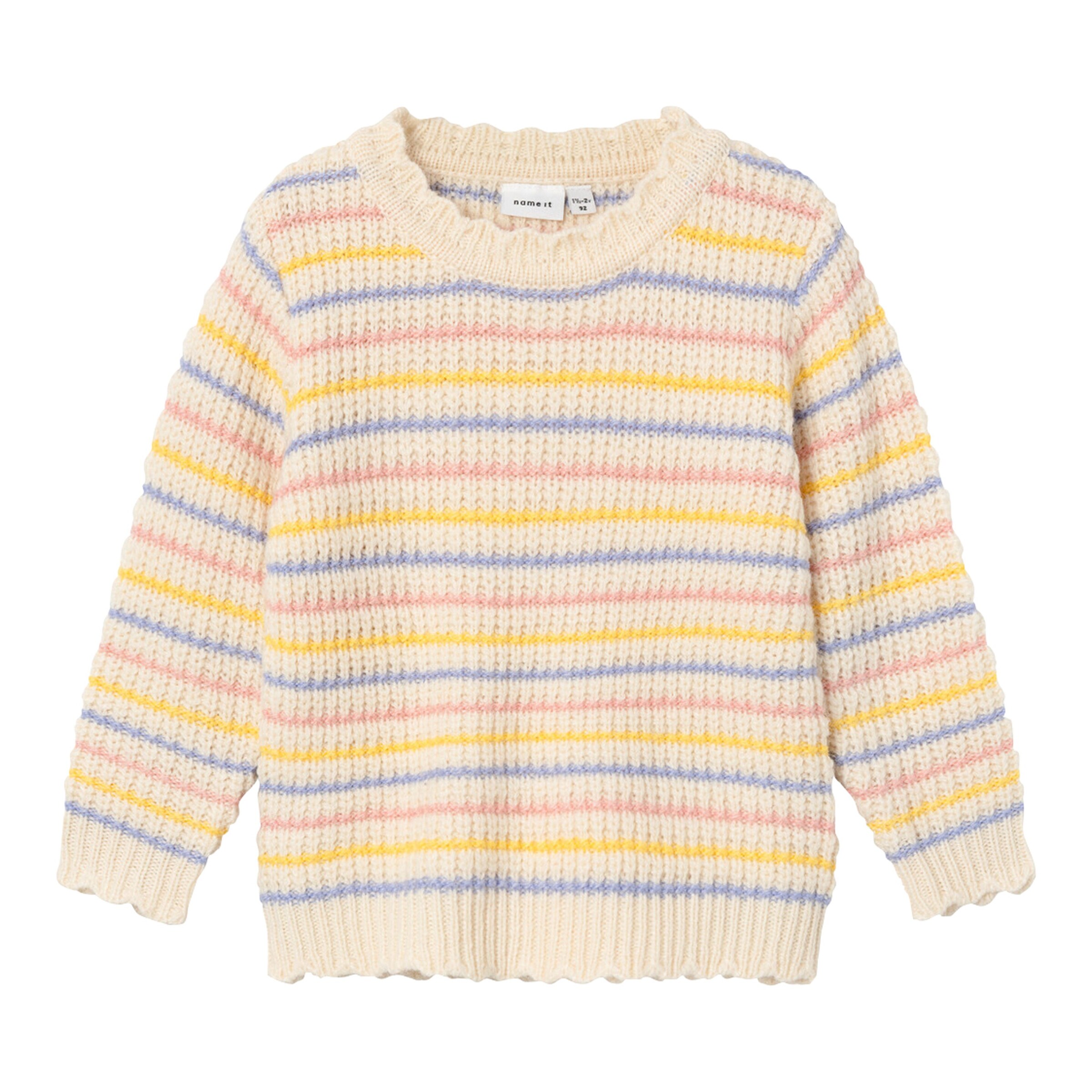 NAME IT Strickpullover Ringel natur/bunt