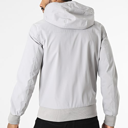 Veste Zippée A Capuche Gris