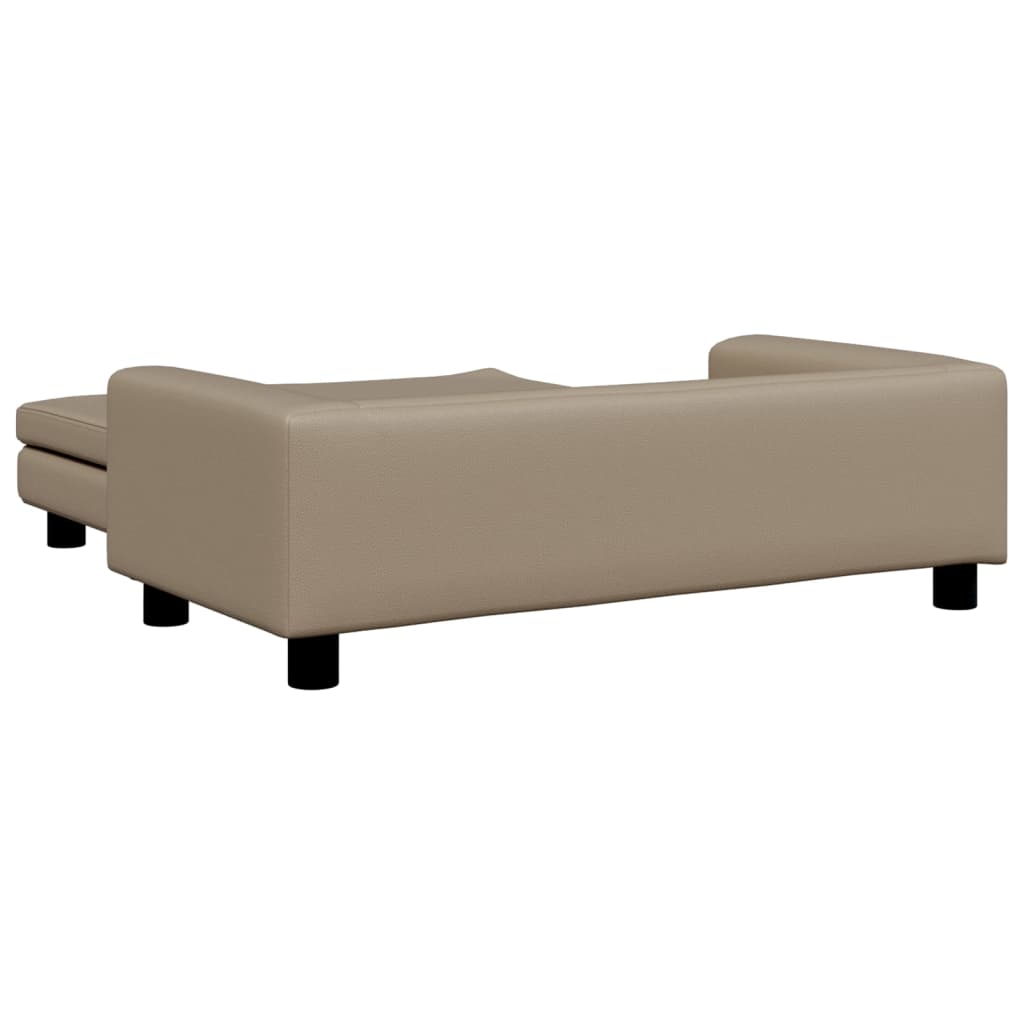 Extensão para cama de cachorro vidaXL em couro sintético cor cappuccino, 100x50x30 cm