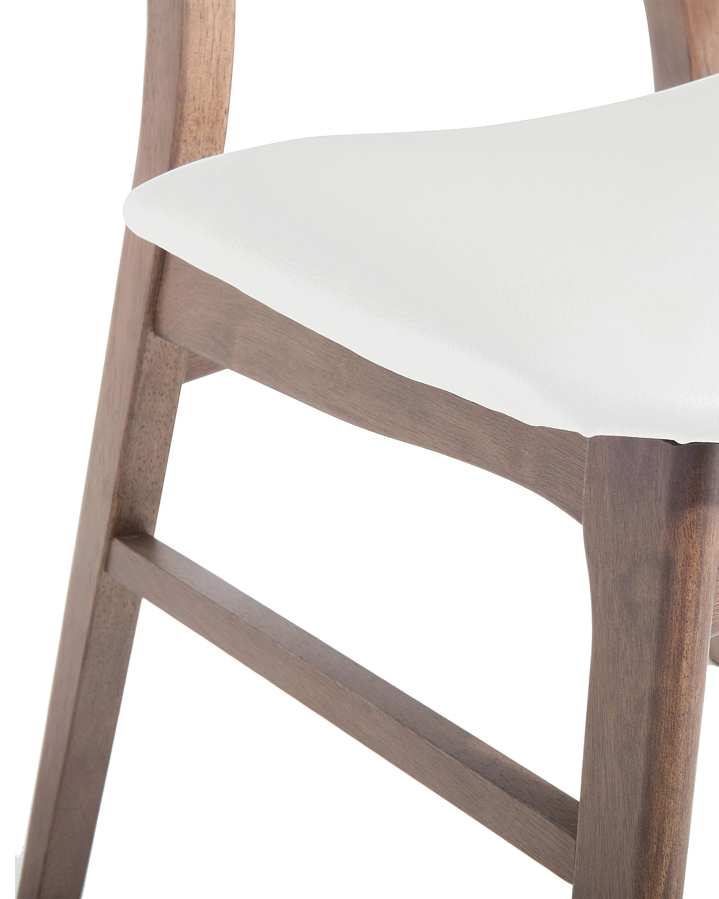 Set van 2 eetkamerstoelen LYNN Hout Donkerbruin/wit